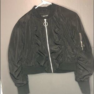 Black bomber jacket